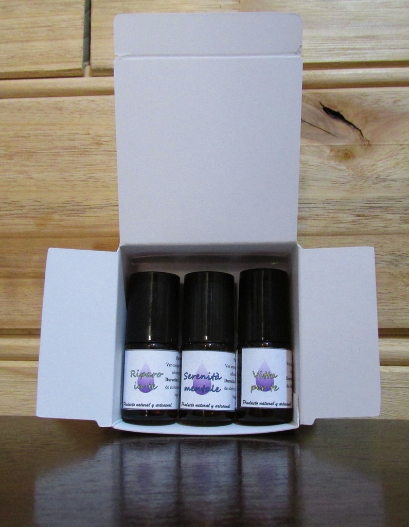 Roll on de aceites esenciales para estados emocionales (insomnio, baja energía y ansiedad) PACK 3 de 5 ml cada uno